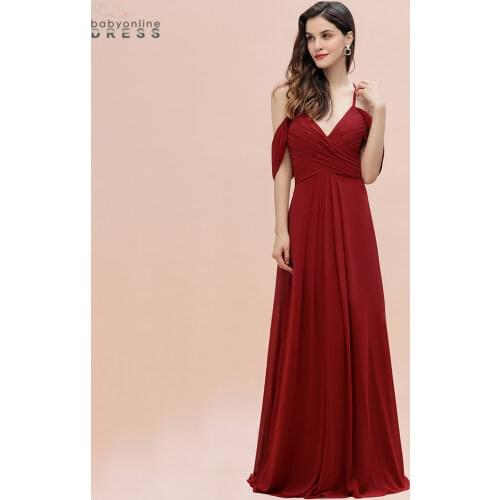 Babyonlinedress 50 Colors Chiffon Long Evening Dress Pleat Criss-cross Backless Wedding Event Dress Woman Dress Off The Shoulder