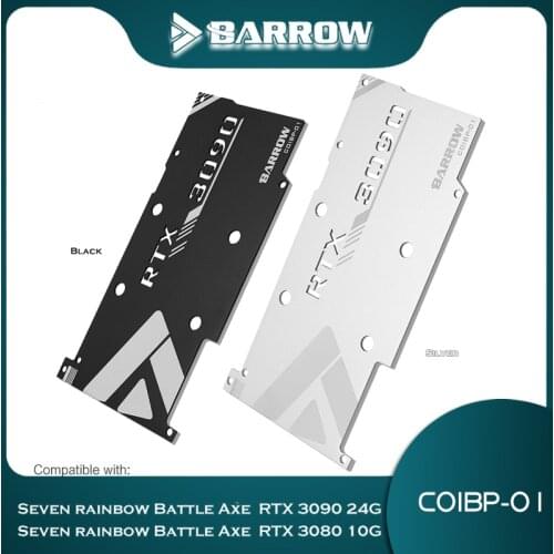Barrow GPU Block Backplate For Colorful iGame Batter-AX RTX 3080 3090, All Aluminum Graphics Card Mounting Backplane, COIBP-01
