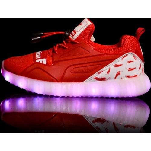 2021 Size 26-37 Kids Led Shoes Children Casual Shoes Glowing Sneakers for Children Light Up Sneakers Boys Running Luminous Shoes