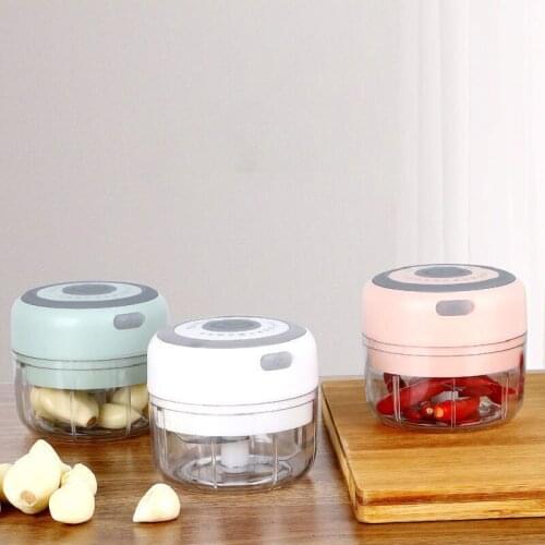 100/250mL Mini Electric Garlic Chopper USB Charging Ginger Masher Machine Sturdy Durable Chili Vegetable Crusher Kitchen Tool