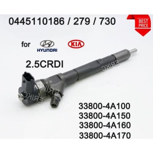 ERIKC 0445110730 /0 445 110 279 Diesel Fuel Injector 0445 110 186 CR for HYUNDAI 338004A150 33800-4A100 33800-4A100 33800-4A160
