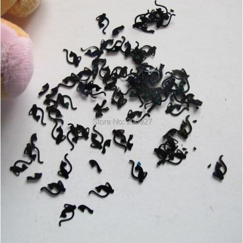 GD22-3 20g/bag Cute Laser Black Leopard Nail Art Shinny Glitter Cute Decoration Nail Art Decoration
