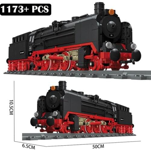 QIYE technical steam locomotive Traffic Railway train electric track car building block Educational toys for boys Children gifts