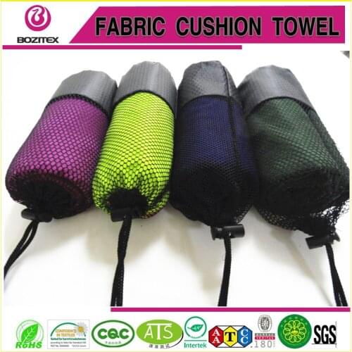 Microfiber traveling towels with mesh bag/private logo and label