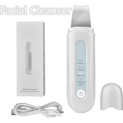 Multifunction Deep Face Cleaning Skin Scrubber Ion Vibration Acne Blackhead Removal Exfoliating Peeling Spatula Cleaner Tools