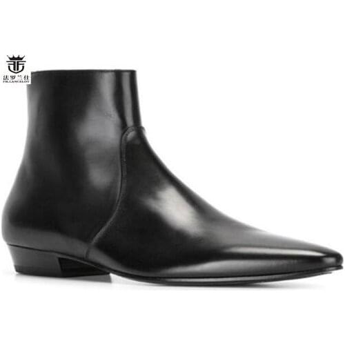 Black Suede Real leather Men Ankle Boots FR.LANCELOT 2020 British Style Brand Design Flats Shoes Mens Zapatos De Mujer