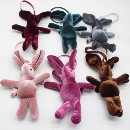 18cm plush keychain Cute Simulation Rabbit Animal Doll Plush Toy Kids Birthday Gift doll Keychain bag Decorations Accessories