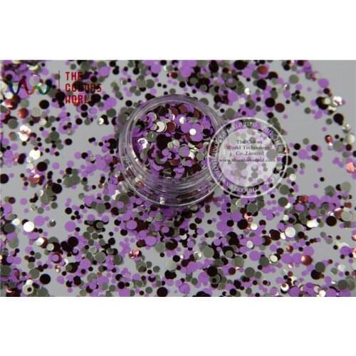 RFM321-205 Mix Colors Dot shapes round Glitter for nail art ,nail gel, nail polish makeup and DIY decoration