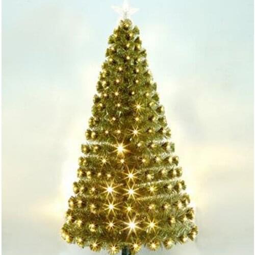 2.1M / 210CM gold warm white light fiber head Christmas tree Christmas large scene shopping mall hotel layout