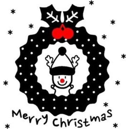 XMAS Deer Wall Art Decals Home Decor Living Room Wall Window Removable Decoration Merry Christmas Door Sticker Wall Decor AF-8