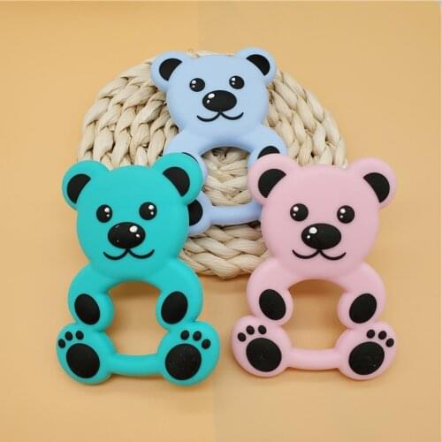 Silicone Teethers For Teeth Baby Teething Necklace Pendant Food Grade Silicone Beads Panda Chewing Necklace Toy Babies Teether