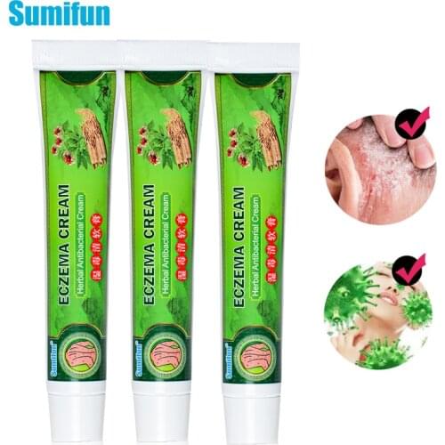 Sumifun 3pcs Chinese Herbs Antibacterial Cream Professional Skin Ointment For Eczema Dermatitis Pruritus Psoriasis Oil D2613