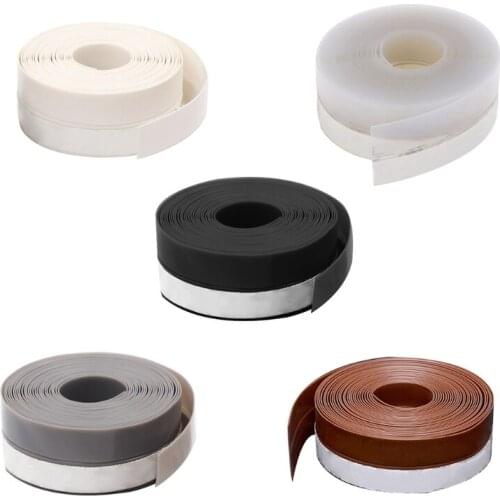 Weather Sealing Strip Draft Isolation Sealing Film Tape Silicone Adhesive Tape for Doors Windows and Shower Glass Gaps