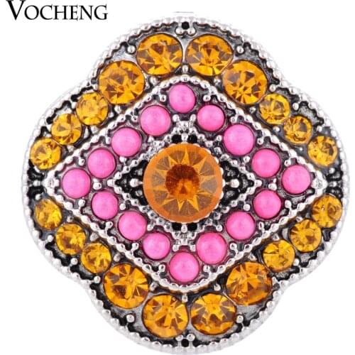 Vocheng Snap Charm Filled Crystal Bead 2 Colors 18mm Jewelry Vn-1309