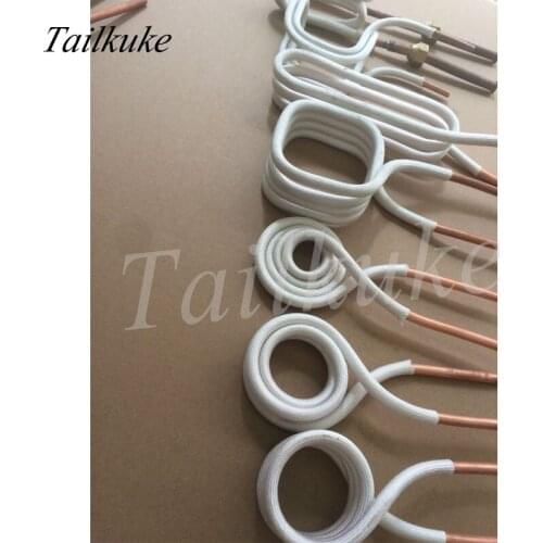 High Frequency Machine Induction Heating Coil Water Drill Gear Turning Tool Heating Coil Flat Coil Copper Tube Induction Coil