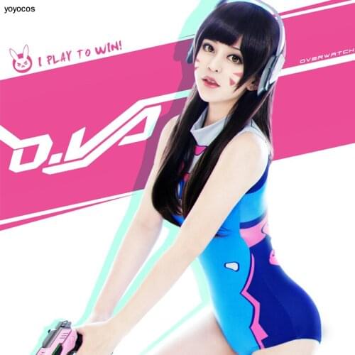 YOYOCOS Jumpsuits Sexy and Slimming Over watch D.VA Cosplay Swimsuit Swimwear Bathing Suit Full Set Costumes Carnival Wholesale