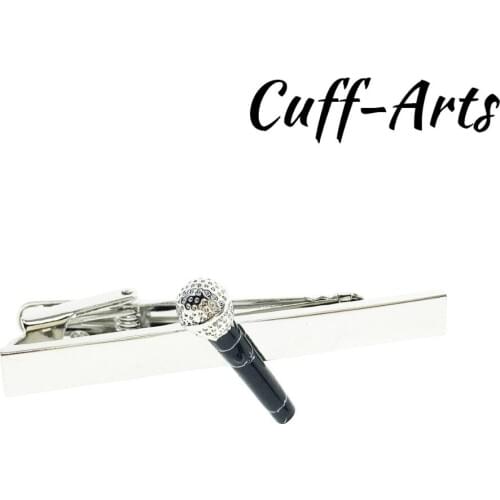 Tie Clip For Men Microphone Music Tie Clip New Simple Fashion Simple Bar Clasp Practical Necktie Clasp Tie Pin T10034