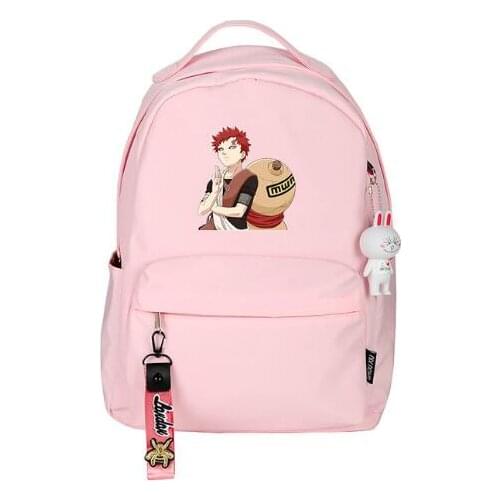 NARUTOS Uchiha Sasuke Cosplay Printing Candy Color Women Back Pack Nylon Travel Backpack Anime School Bags Rugzak