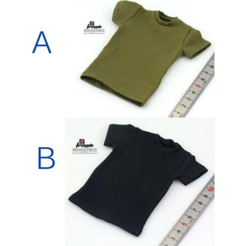 1/6 Scale Female/Male Figure Accessory Solid Color Shirt Short-sleeved For 12'' Action Figure Toys In Stock
