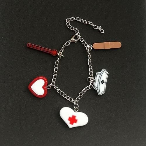 1pc Women Bracelet Multicolor Resin Nurse set Pendant Children Birthday Gift Woman Jewelry