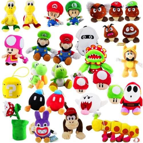 10Pcs/Lot 12cm-20cm Random Delivery Super Cute Luma Marios Soft Stuffed Doll Plush Toy for Children Kid Fans Gift