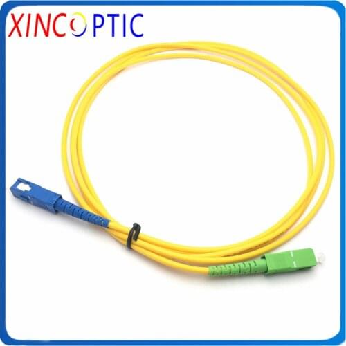 10Pcs/Lot,SM,G652D,Simplex,3.0mm,1M,2M,3M,5M,10M PVC Jacket SC/APC-SC/UPC Single Mode Fiber Optic Patch Cord Cable