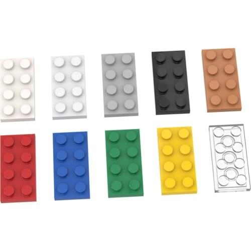 10PCS Building Blocks 3020 Plate 2x4 Board Bricks Assembles Particles DIY Education Parts Toy For Children Gift