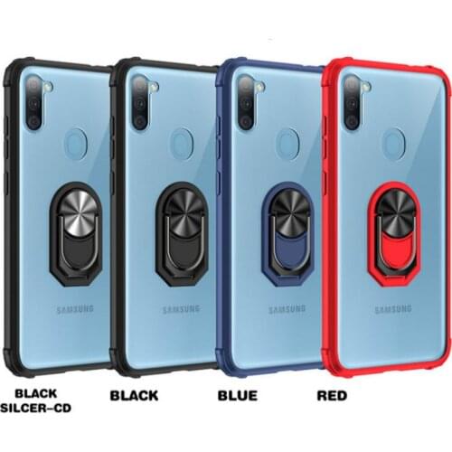 100PCS/Lot Shockproof Transparent Ring Stand Phone Case For Samsung Galaxy A01 Core M31S M51 A11 A21 A31 A41 M31 A21 A21S EU US