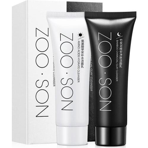 2 Pcs Moisturize Oil Control Elastic And Tender Skin Amino Acid Moisturizing Facial Cleanser Refreshing Lock Water For Face Care