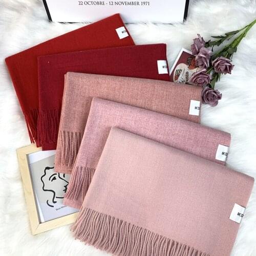 200*70cm Winter Scarf Womens European and American Shawl Girls Color Thickened Keep Warm Cashmere Scarf