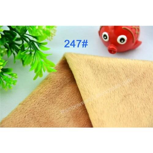 247# Khaki Color Super Soft Short Hair 2-3mm Fleece Fabric Velvet Microfiber Velboa for DIY Patchwork Toy Shoes Sofa Pillow