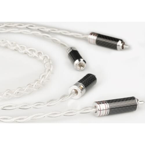 Xiaofan D20 Ag 2RCA to 2 RCA Male to Male Audio fine silver Cable RCA Audio Cable 1m 2m 3m for Home Theater Soundbox
