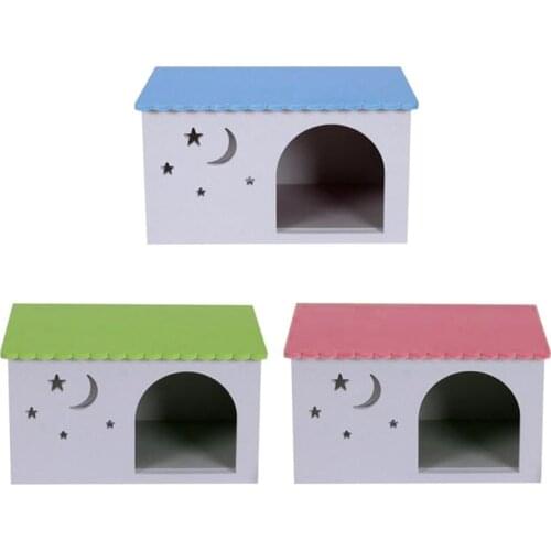 Wooden Small Animal Hideout Hamster House Mini Hut Pet Guinea Pigs Play Toys Cages Climbing Nest