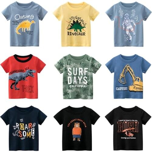 Childrens T-Shirt Children for Girl Boys Girls Kids Kids Shirts Child Baby Toddler Cartoon Tee Tops Clothing Short Tees Cotton