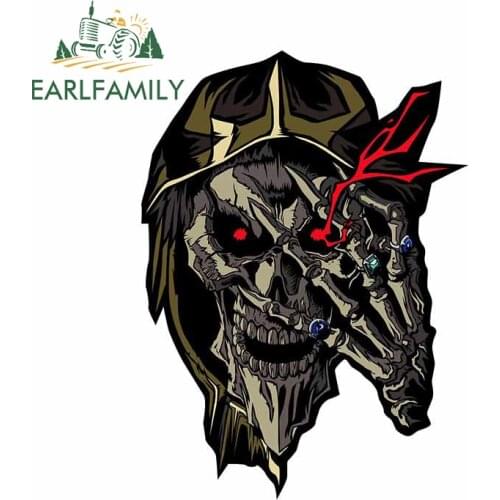 EARLFAMILY 13cm x 9.8cm for Overlord Funny Car Stickers Personality Scratch-Proof Waterproof Decal Surfboard Car Door Protector