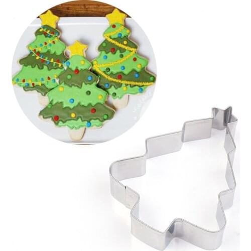 Star Christmas Tree Cookie Cutter Stainless Steel Biscuit Cutter Cookie Mold Kitchen Baking Tools Gingerbread Man Printing Mold