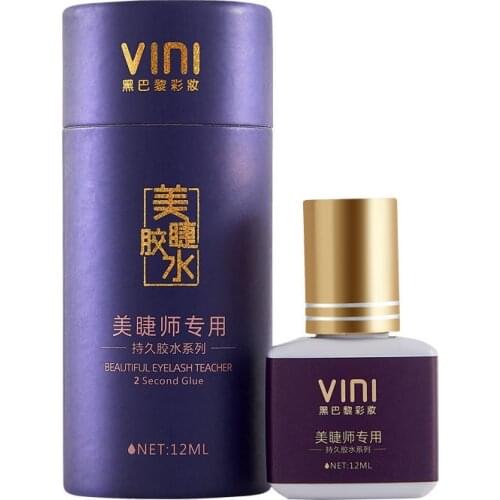 12ml 1 Second Fast Drying Strong False Eye Lash Extension Glue Adhesive Retention7~11 Weeks Low Smell Mink Eyelash Glue