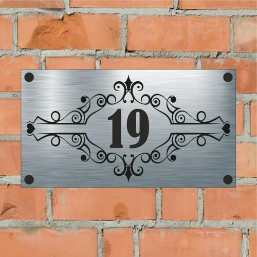 Aluminum-plastic composite panel House Sign Personalised - House Number & Street Name