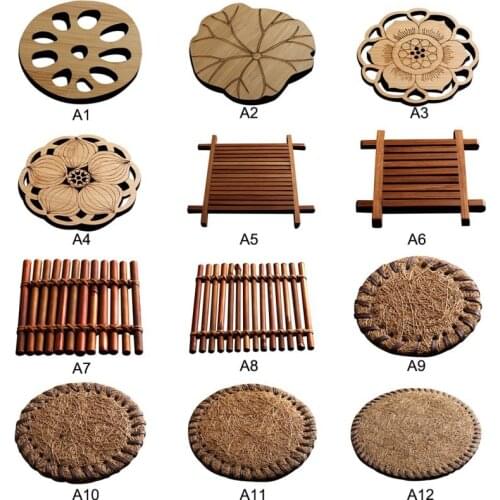 Creative Manual Coaster Teapot Mat Bamboo Mat Insulation Tea Mat Ceremony Six Gentlemen Tea Art Tea Ceremony Accessories