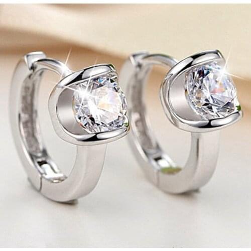 Beautiful Ladies Micro-inlaid Shiny Zircon Classic All-match Earrings Elegant Accessories Daily Wearable Women Earrings