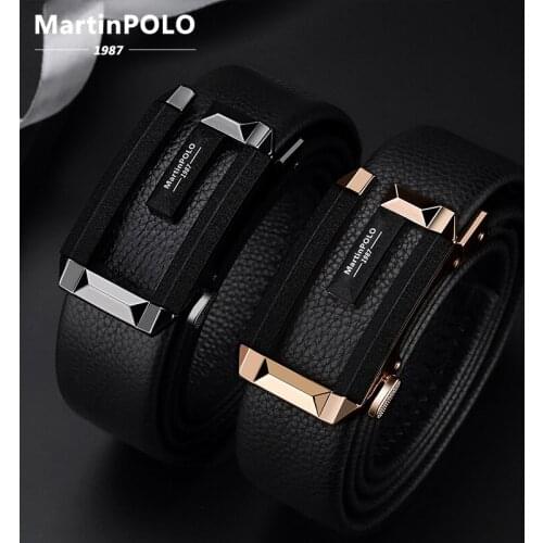 MartinPOLO Male Waist Strap New Designer Mens Belts Luxury Man Fashion Belt Luxury Brand for Men Automatic Buckle MP3301P