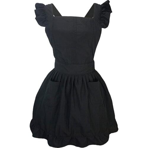 Cute Lovely Cotton Retro Kitchen Cooking Aprons For Women Girls Vintage Baking Sexy Victorian Apron With Pockets