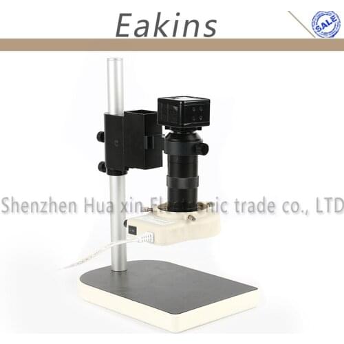 2.0MP 1/3" Digital Industrial USB Microscope Video Camera Set + 100X C-mount Lens Table Stand Free Driver For PCB SMD Repair