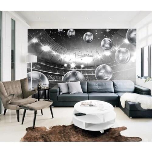 Custom Mural 3D Three-dimensional football field Wallpaper Roll bedroom Living Room Sofa Background Home Decor Wall Covering