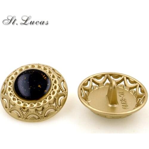 New 10pcs/lot high quality decoration metal buttons gold round crafts button clothing pants sewing accessories scrapbooking DIY