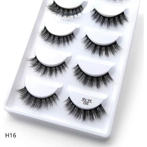 NEW 5 pairs natural long false eyelashes fluffy 3d mink lashes make up 100% cruelty free fake eyelash faux cils
