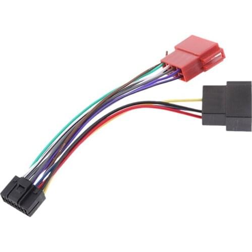 New 16Pin Car Stereo Plug Auto Adapter Wiring Harness Connector Radio Harness ISO Radio to ISO Radio Play