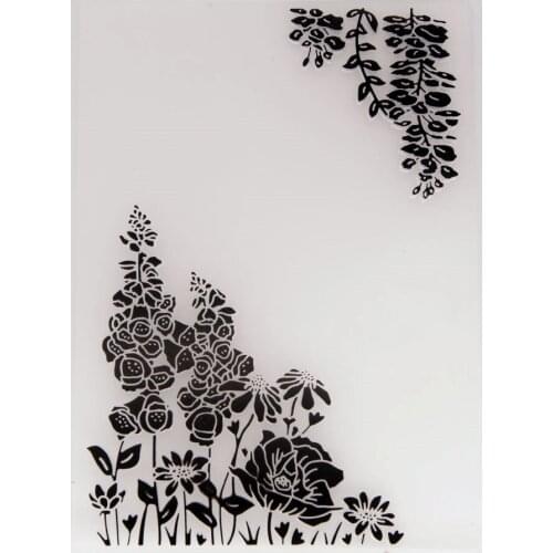YINISE Plastic Embossing Folder For Scrapbook Stencils FLOWER LACES DIY PAPER Album Cards Making DECORATION Scrapbooking NEW