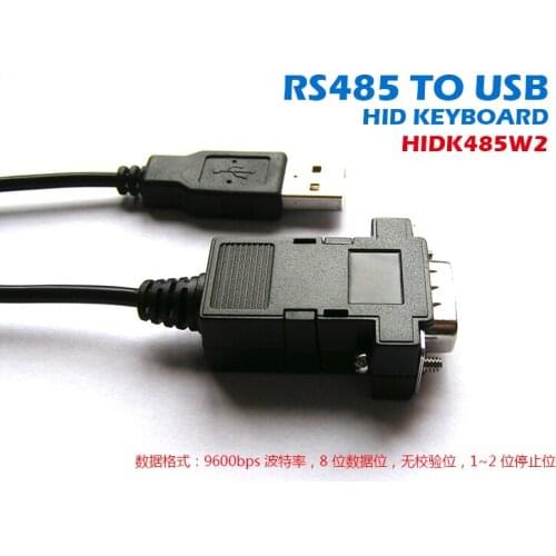 Serial USB keyboard protocol conversion line / RS485 to USB keyboard / hid device plug and play
