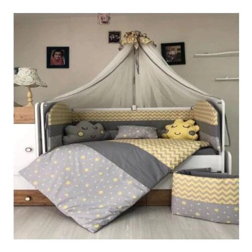 100% Turkish cotton quality turkey famous Luxor HG1 baby bedding, baby crib made in full including 10 pcs buffer HG25